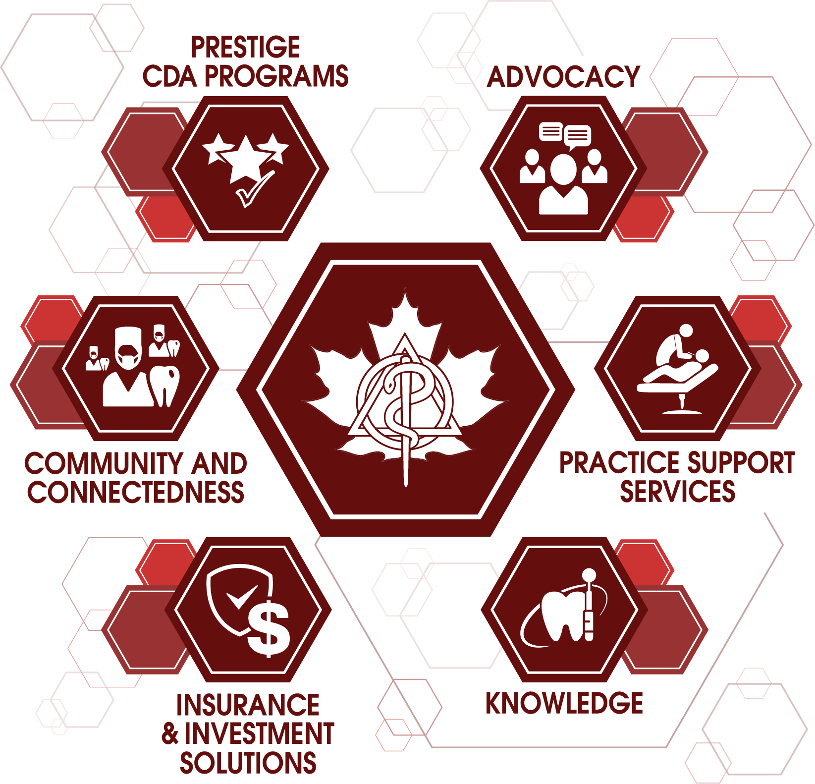 Membership benefits logo wheel