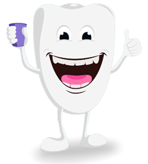 tooth holding a cup