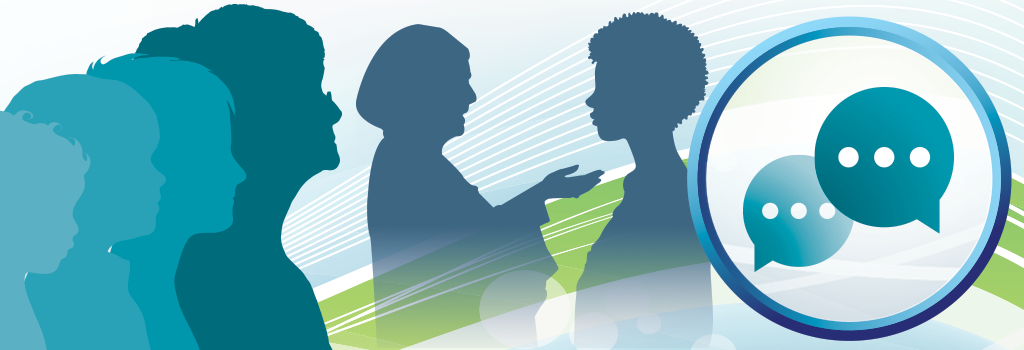 people having a conversation